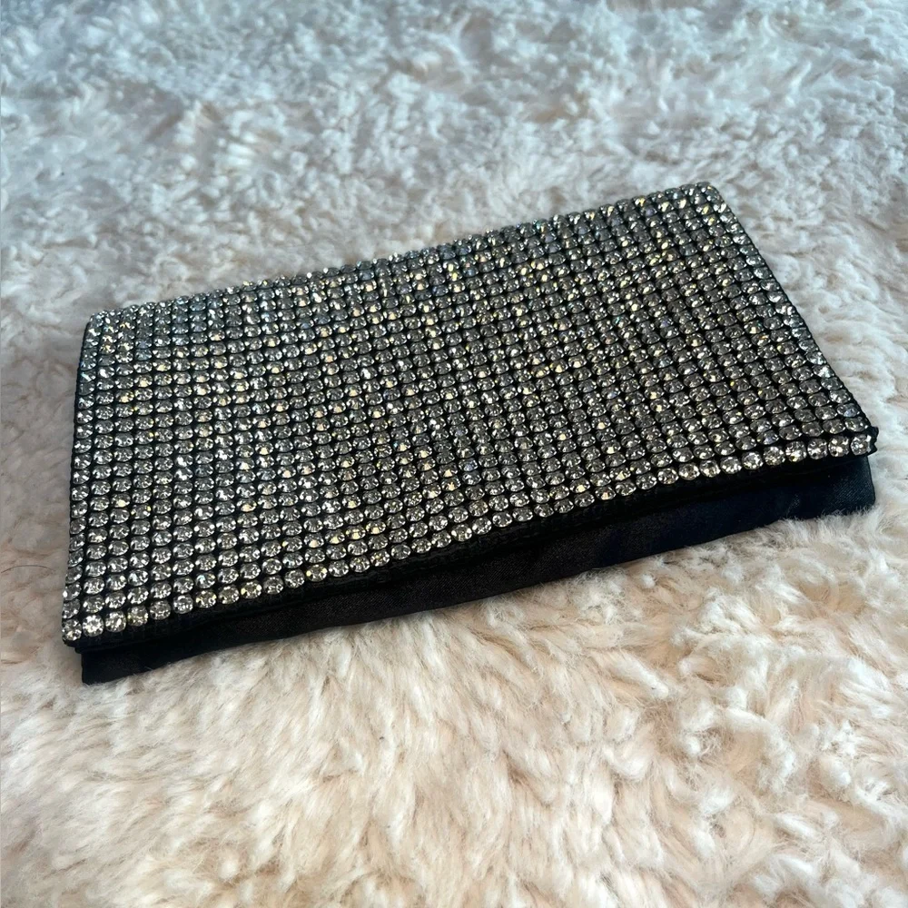Amber Sceats Rhinestone Crystal Stella Clutch Purse